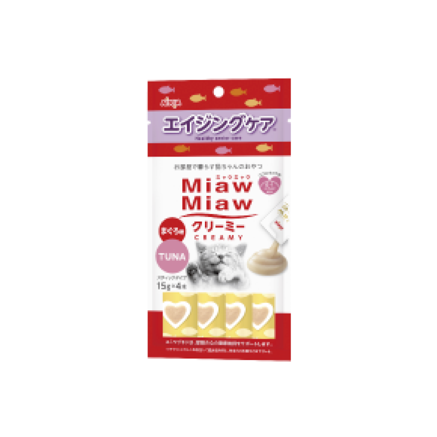 AIXIA 愛喜雅 MiawMiaw 貓零食 肉泥餐包 老貓配方 鮪魚味 15g x 4條裝 (MMCM-10)