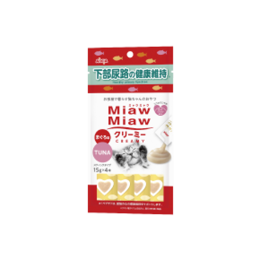 AIXIA 愛喜雅 MiawMiaw 貓零食 肉泥餐包 下部尿路健康維持配方 鮪魚味 15g x 4條裝 (MMCM-11)