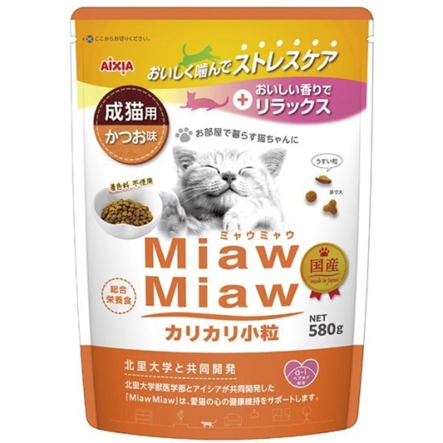 AIXIA 愛喜雅 MiawMiaw 貓糧 成貓配方 鰹魚味 580g (MDM-3)