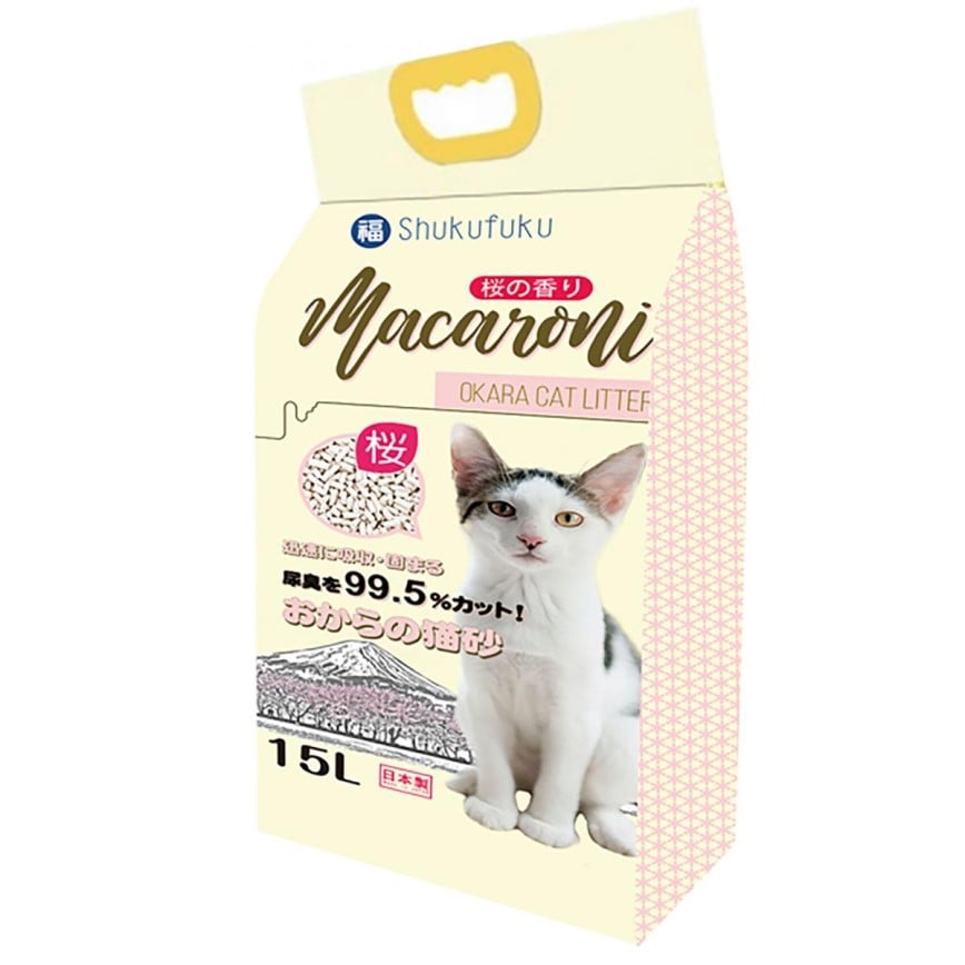 福 Shukufuku 日本雙通 豆腐貓砂 櫻花香味 15L (SK203199)