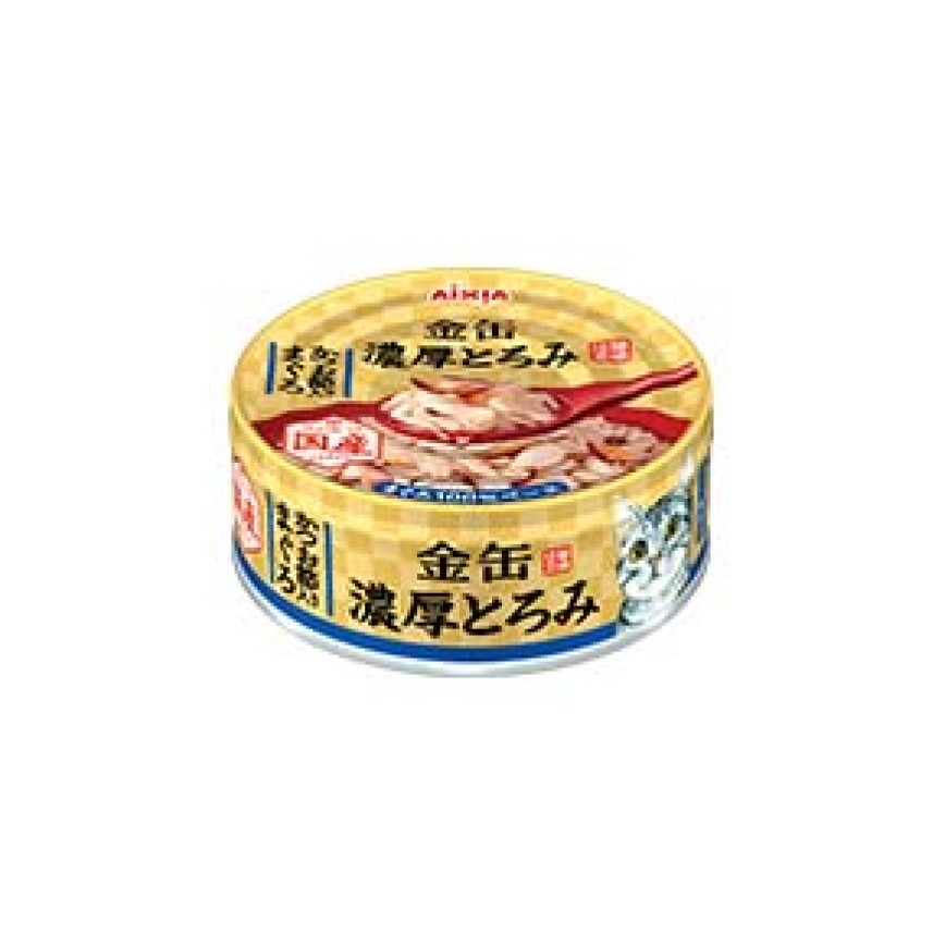 AIXIA 愛喜雅 日本貓罐頭 金缶濃厚系列 鮪魚+柴魚味 70g (GNT-5)