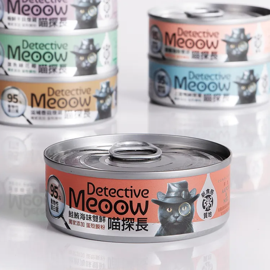 喵探長 貓罐頭 鮪鮭海味雙鮮主食罐 80g (90057)