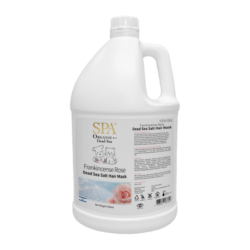 SPA寵物溫泉 乳香玫瑰死海鹽護毛焗油 1gal 加侖裝 (P082) (貓犬用) 圖 1