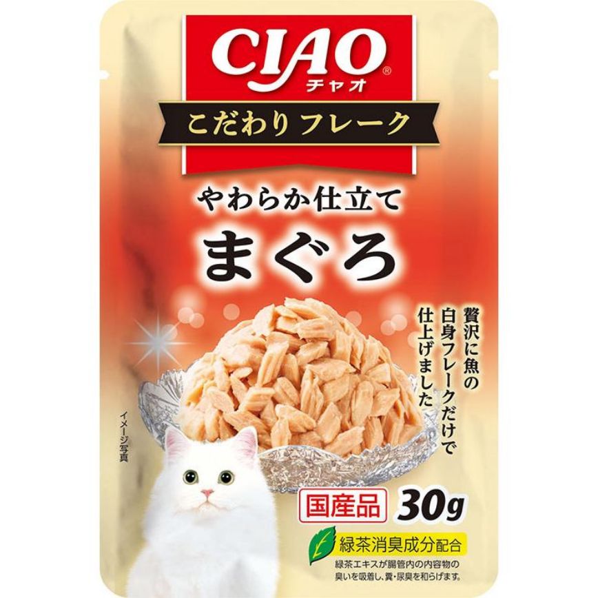 CIAO 貓濕糧 日本 INABA こだわりフレーク 金槍魚味 30g (IC-507) 圖 1