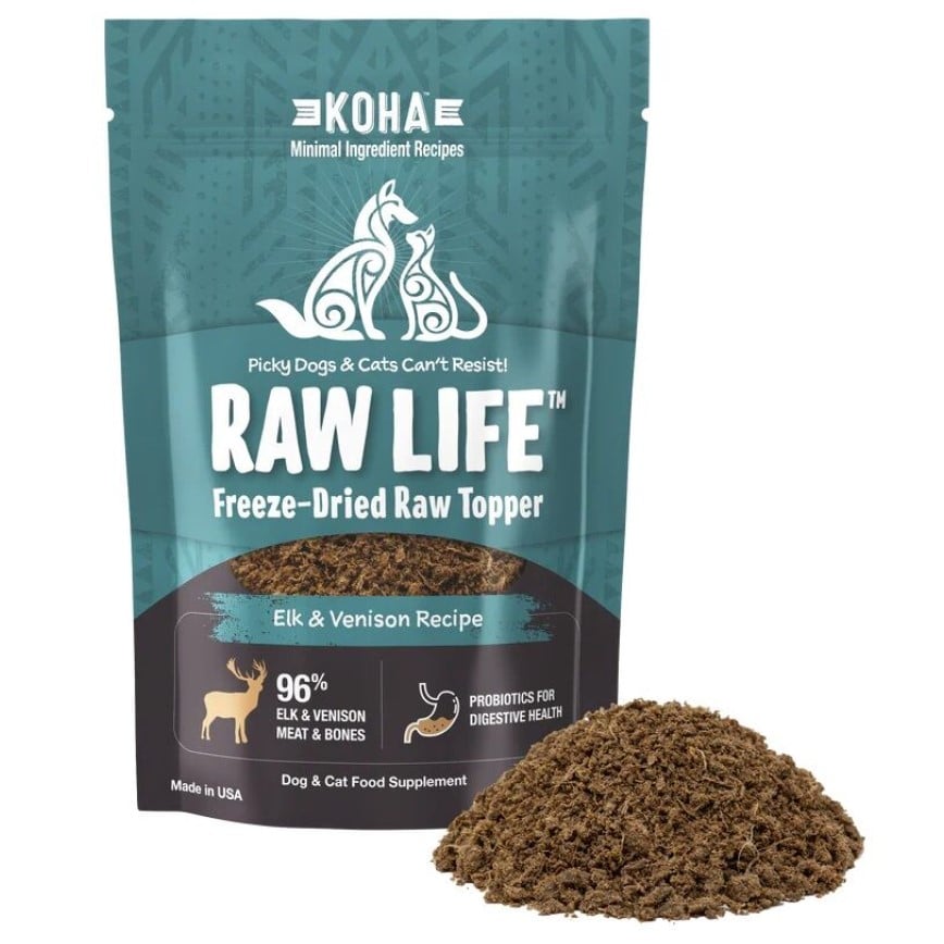 KOHA Raw Life 滋味高凍乾貓狗糧伴 鹿+麋鹿肉配方 8oz (KDFT8EV)
