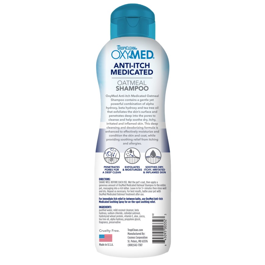 Tropiclean Oxymed 醫學級專業護理系列 藥用止痕洗毛液 (貓犬用) 355ml(12oz) (OX0076) 圖 2