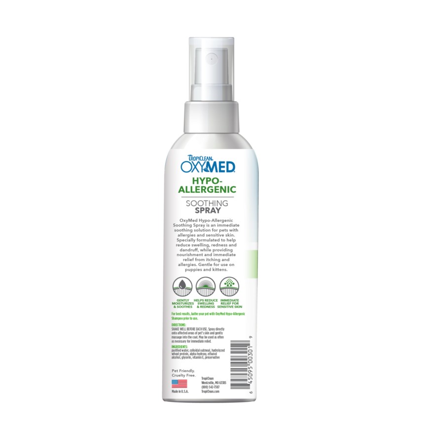Tropiclean Oxymed 醫學級專業護理系列 溫和抗敏噴霧 (幼貓犬專用) 236ml (OX3019) 圖 2