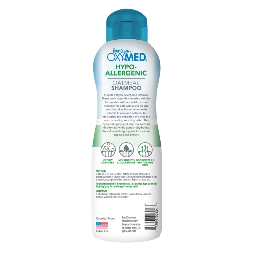 Tropiclean Oxymed 醫學級專業護理系列 溫和抗敏洗毛液 (幼貓犬專用) 355ml (OX0077) 圖 2