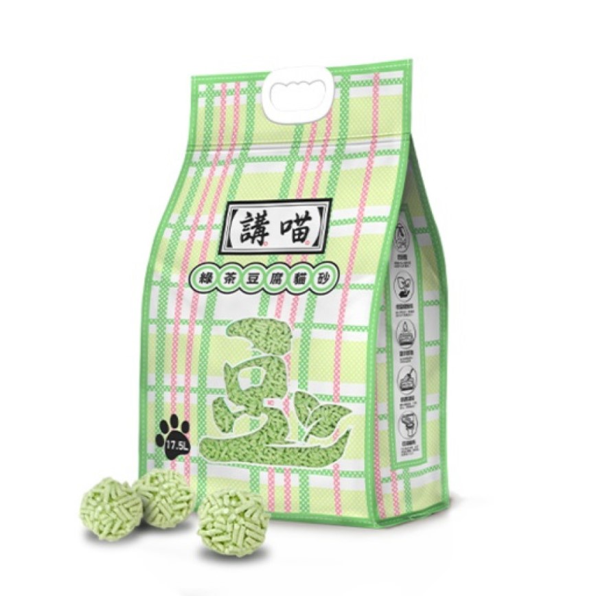 講喵 天然 豆腐貓砂 綠茶味 17.5L (382359) (TBS)