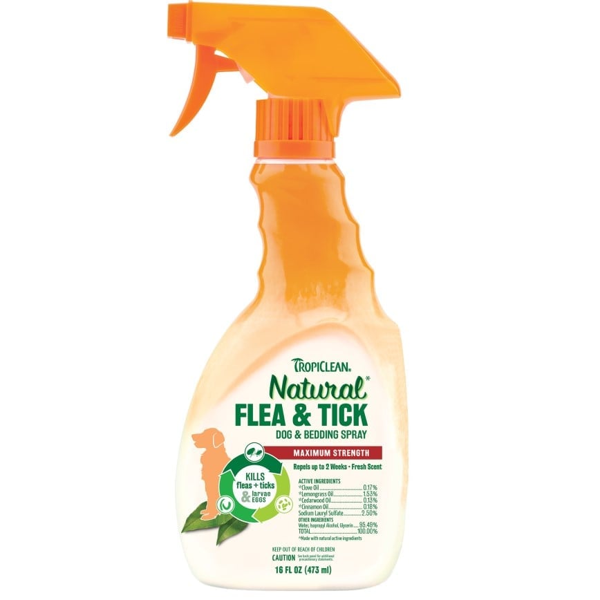 TropiClean Natural Flea & Tick 無毒性滅蚤噴霧 16oz/473ml (狗隻專用) (FT0026)