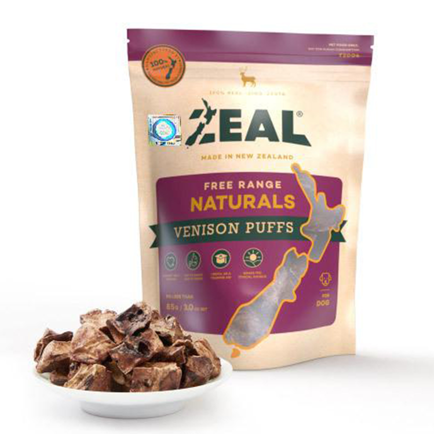 ZEAL 狗小食 紐西蘭鹿肺粒 Venison Puffs 85g (NP017)