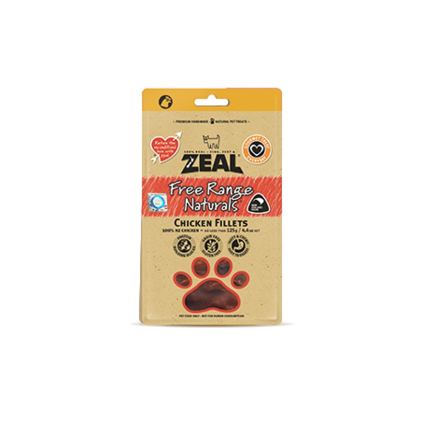 ZEAL 狗小食 紐西蘭走地雞肉片 Chicken Breast Fillets 125g (NP031)