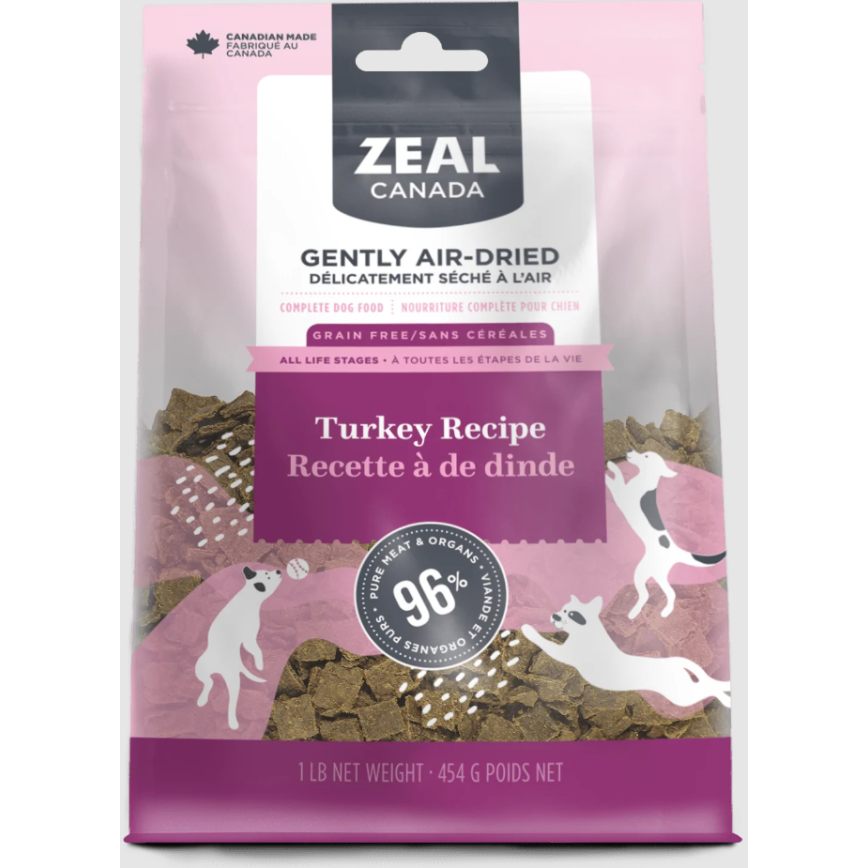 ZEAL 狗糧 加拿大無榖物風乾+凍乾糧 火雞配方 1lb (CJ1609)