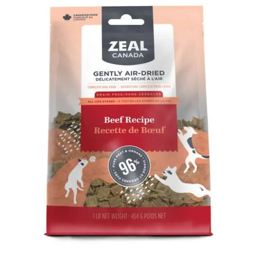 ZEAL 狗糧 加拿大無榖物風乾+凍乾 糧 牛肉配方 1lb (CJ1607)