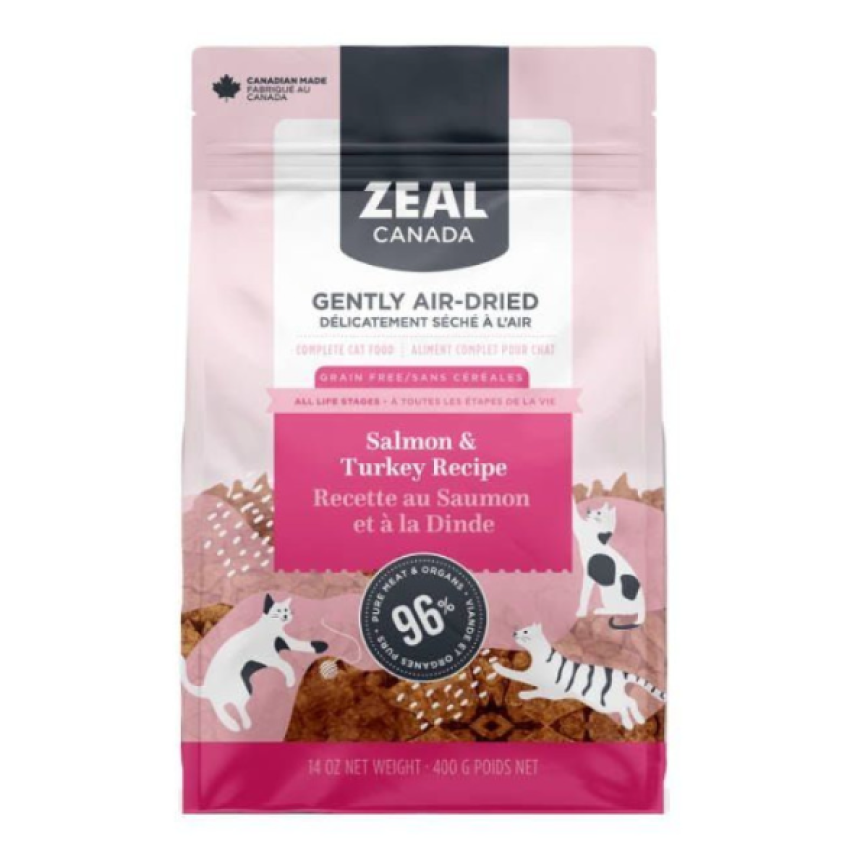 ZEAL 貓糧 加拿大無榖物風乾糧 三文魚+火雞配方 14oz (CJ1613)