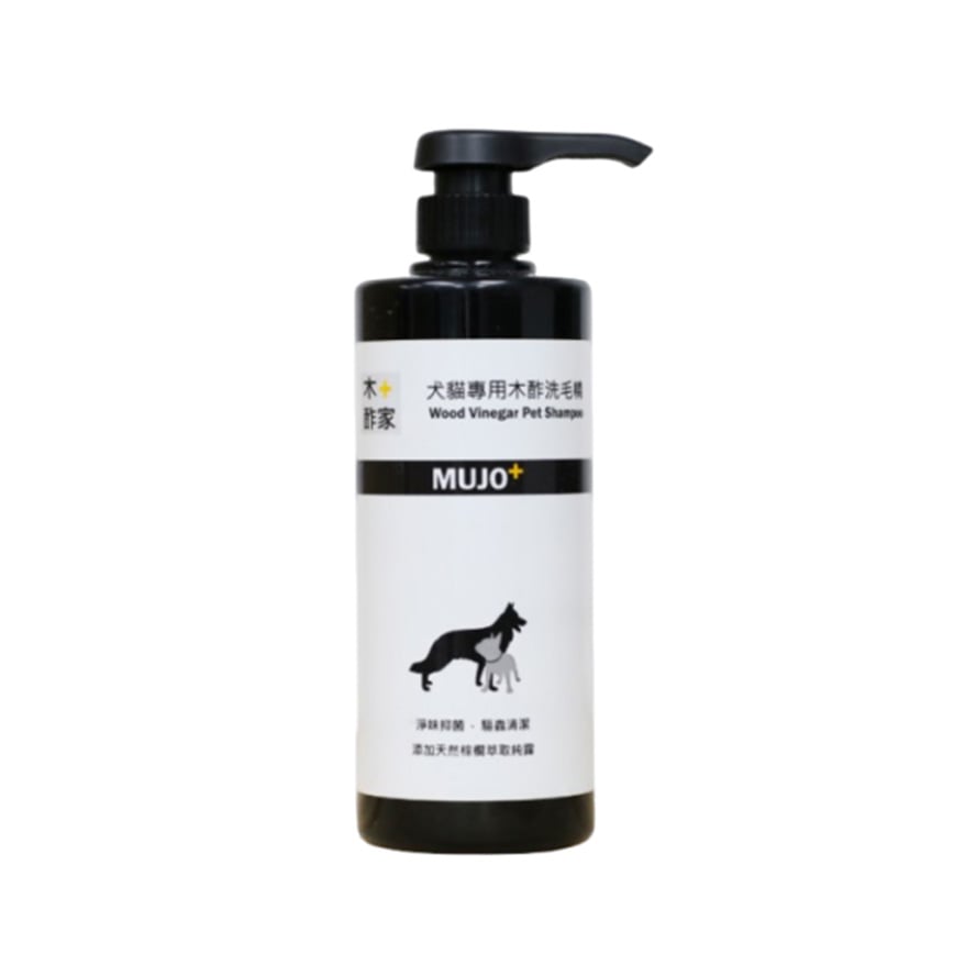 MUJO+ 木酢家 天然清潔抗菌驅蟲洗毛液 經典除臭配方 500ml (mujo0031) (貓犬用)