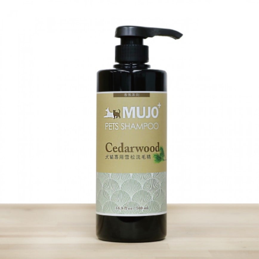 MUJO+ 木酢家 天然清潔抗菌驅蟲洗毛液 雪松活力豐盈配方 500ml (mujo0004) (貓犬用)