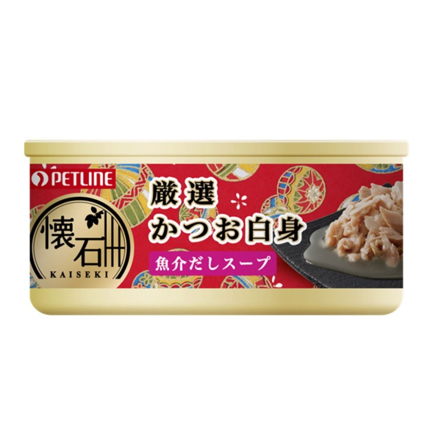日本Petline 貓罐頭 懷石系列 吞拿魚+白肉鰹魚湯罐 60g (KC8)