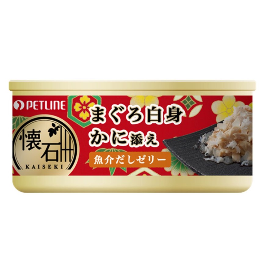 日本Petline 貓罐頭 懷石系列 吞拿魚+蟹柳 60g (KC3)
