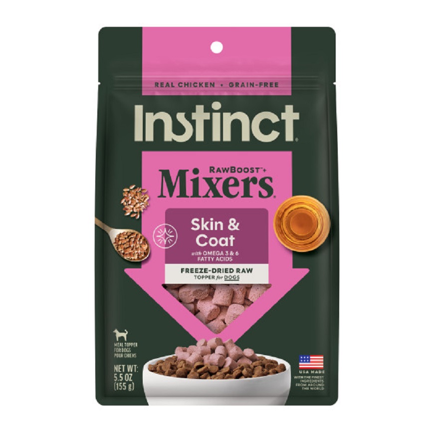 Instinct 狗糧 功能性系列 凍乾肉粒 皮膚和毛髮健康 5.5oz (601135) (新舊包裝隨機發貨)