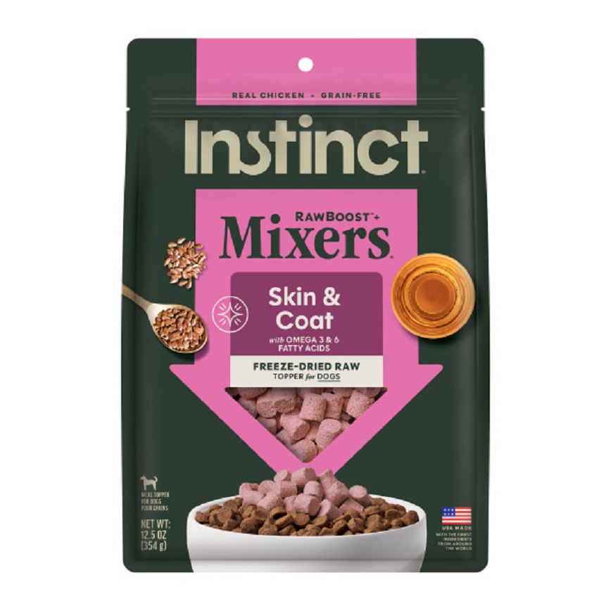 Instinct 狗糧 功能性系列 凍乾肉粒 皮膚和毛髮健康 12.5oz (601234) (新舊包裝隨機發貨)