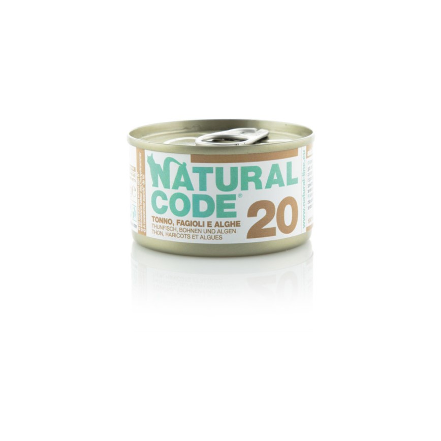Natural Code 貓罐頭 吞拿⿂ & ⾖ & 海藻 Tuna & Beans & Seaweeds 85g (1119)