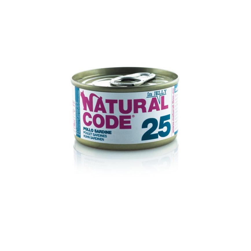 Natural Code 貓罐頭 啫喱系列 雞⾁ & 沙丁⿂ Chicken & Shardines in Jelly 85g (NCC25)