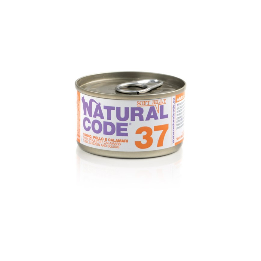 Natural Code 貓罐頭 啫喱系列 ⾦槍⿂ & 雞⾁ & 魷⿂ Tuna & Chicken & Squids in jelly 85g (1137)