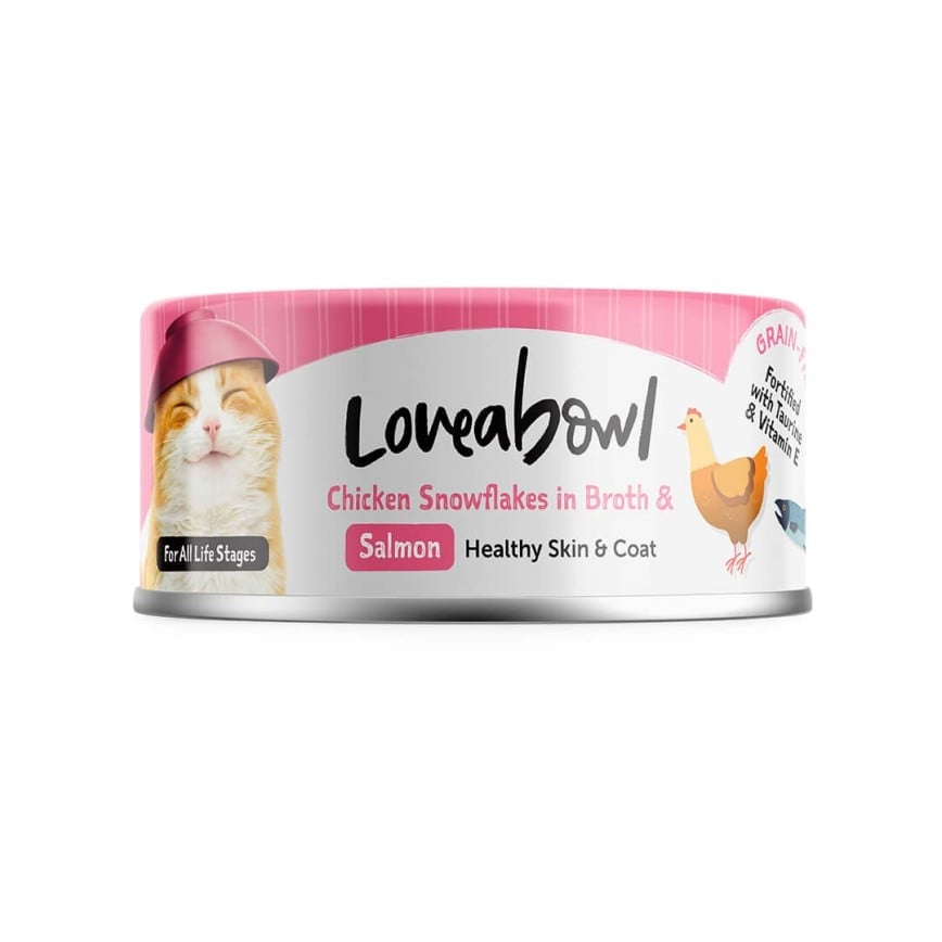 Loveabowl 貓 亮毛嫩雞三文魚 70g