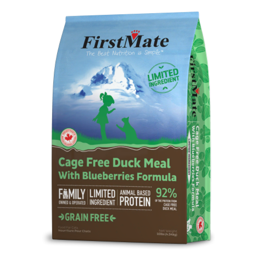 FirstMate 貓糧 無穀物全貓糧 鴨肉+藍莓 1.8kg (4lb)