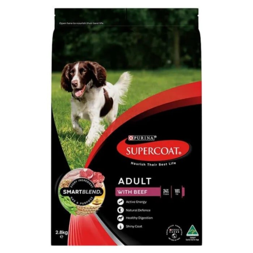 PURINA SUPERCOAT 狗糧 成犬牛肉保護力強化配方 2.8kg (12508712)