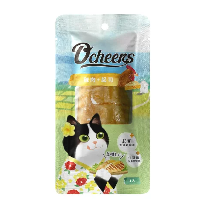 O'cheers 歡樂城市 貓零食 雞肉起司魚條 30g (OCH0015)