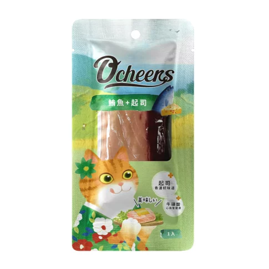 O'cheers 歡樂城市 貓零食 鮪魚起司魚條 30g (OCH0017)