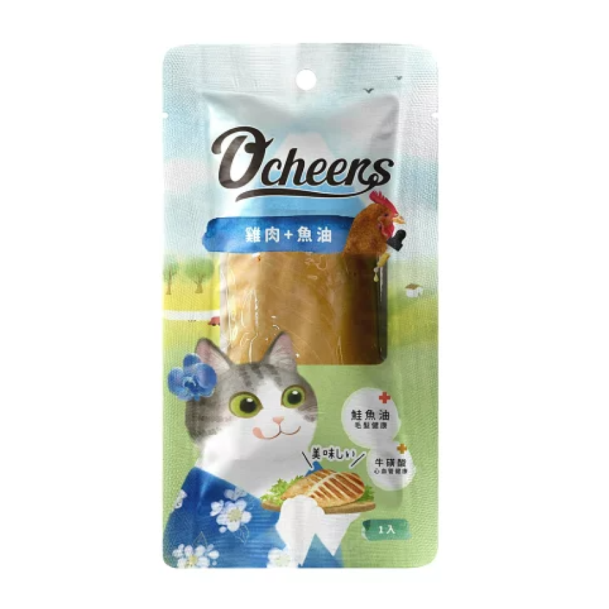 O'cheers 歡樂城市 貓零食 雞肉魚油魚條 30g (OCH0016)