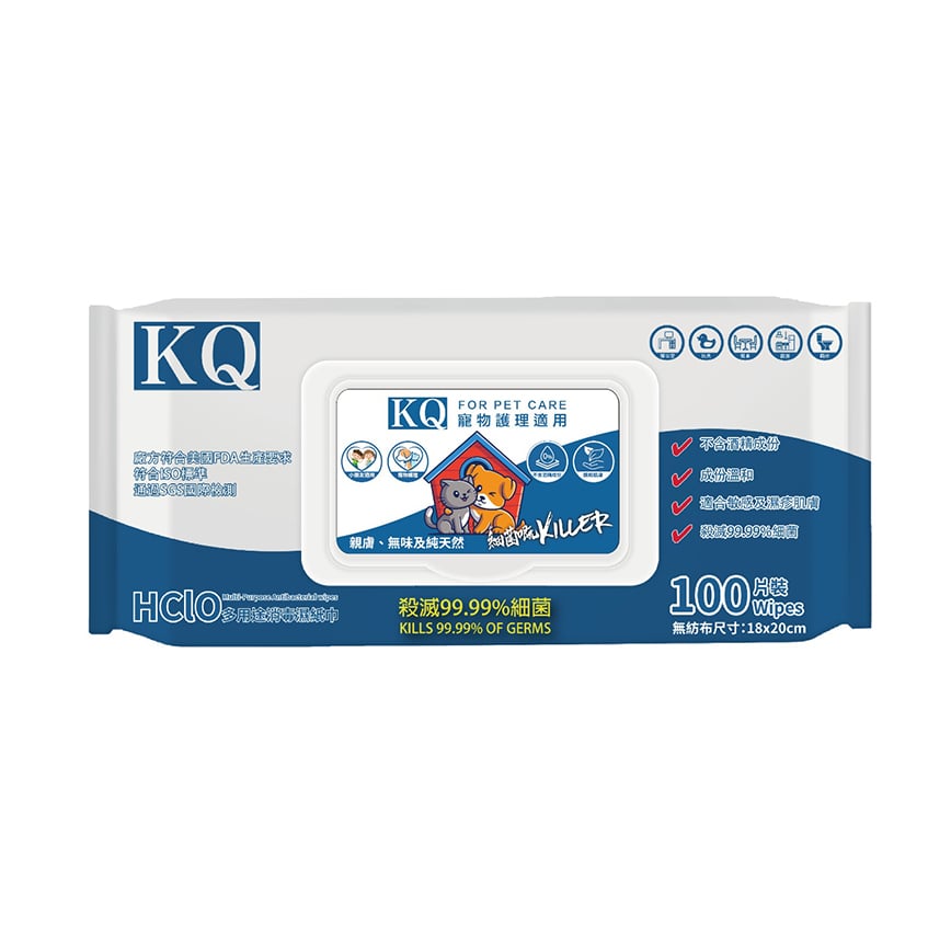 Hills 希爾思 KQ寵物用無酒精消毒濕紙巾100片裝 (200112305) (贈品) 圖 1