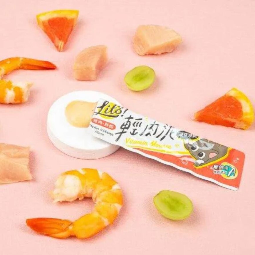 怪獸部落 貓狗零食 Litö ! 輕肉泥 雞肉+鮮蝦 維他命A添加 10g 單條裝