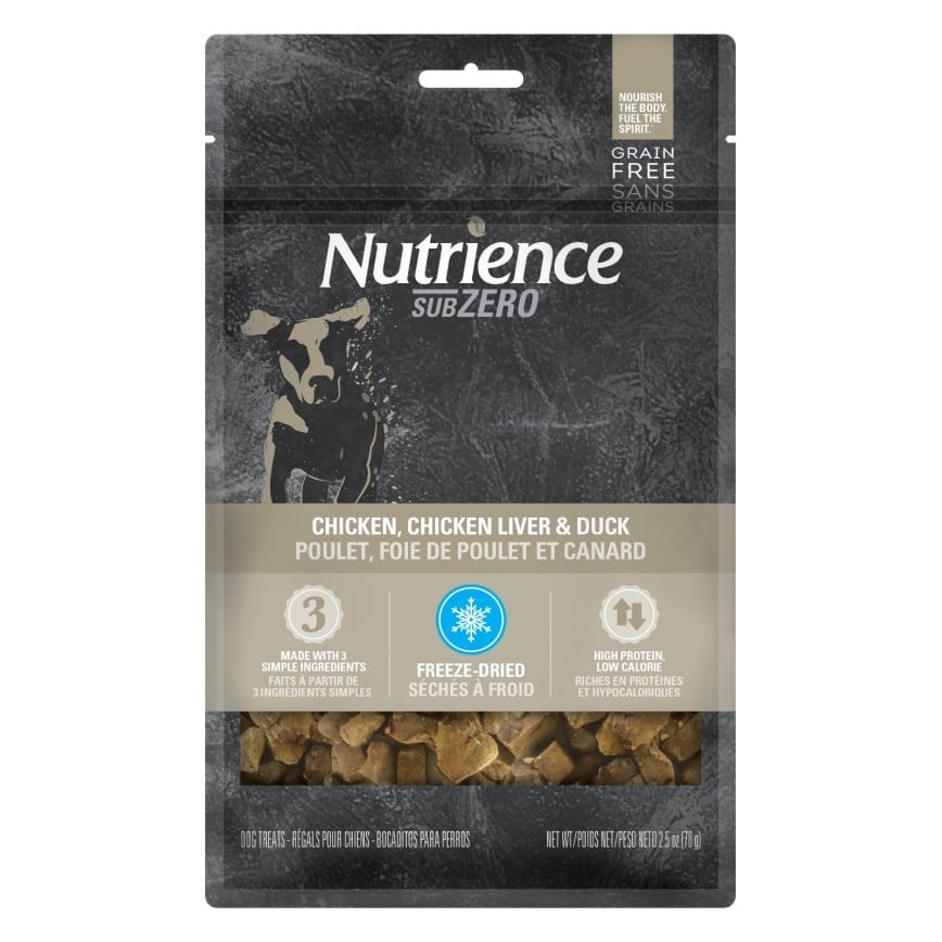 Nutrience SUBZERO 狗零食 凍乾脫水狗小食 鮮雞肉、雞肝、鴨 70g (D6520) 圖 1