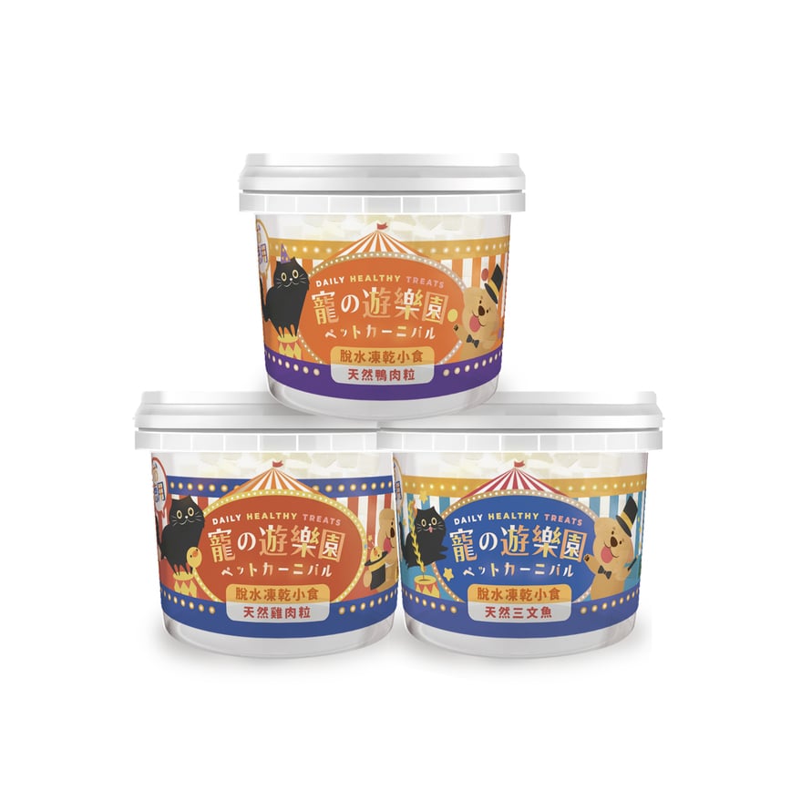 寵之遊樂園 高級凍乾系列試食 雞鴨魚三件裝 35gx3 (貓犬用)