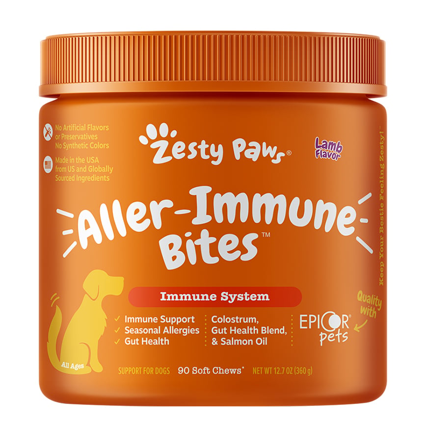 Zesty Paws 抗敏免疫咀嚼軟粒 羊肉味 ALLER-IMMUNE BITESLAMB 90CT JAR (003266)