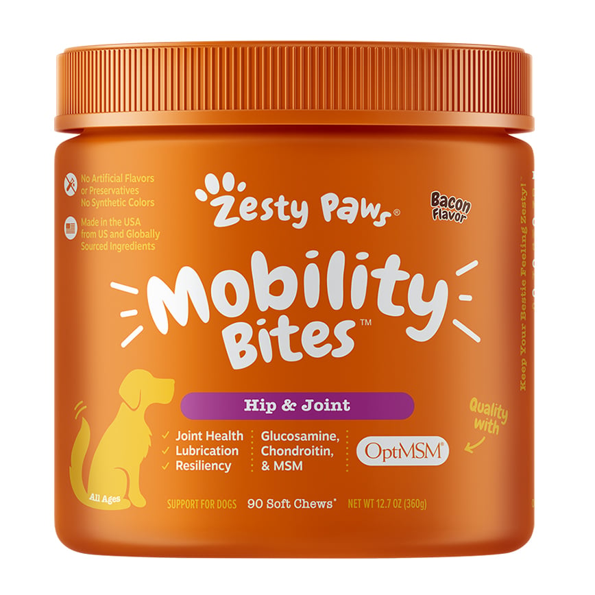 Zesty Paws 關節護理咀嚼軟粒 煙肉味 MOBILITY BITES BACON 9OCT JAR (003270)