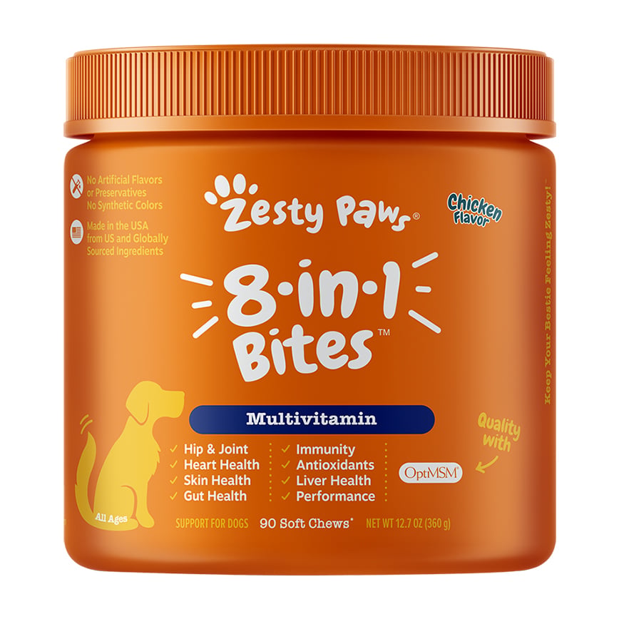 Zesty Paws 8合一多功能咀嚼軟粒 雞肉味 8-IN-1 MULTIVITAMIN BITES CHICKEN 90CT JAR (003272)