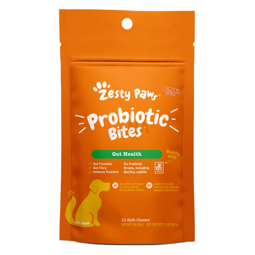 Zesty Paws 益生菌咀嚼軟粒 南瓜味 PROBIOTIC BITES PUMPKIN 10CT POUCH (900156) (TBS)