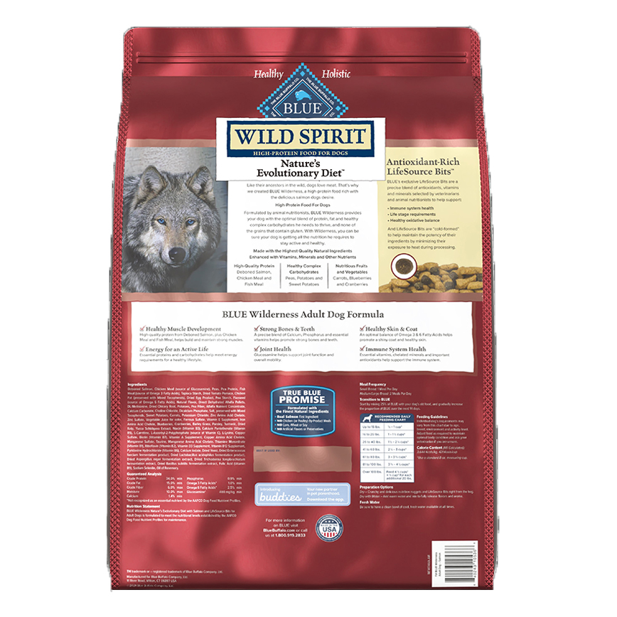 BLUE BUFFALO 狗糧 成犬 三文魚配方 11lb (800256) 圖 2
