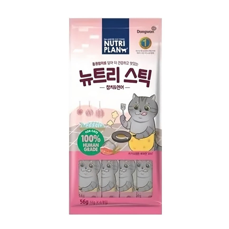 Nutriplan 貓肉泥 營養企劃 韓國肉泥餐包 三文魚及吞拿魚 14g 4本(64804) (FK CIAO) - 限時優惠 圖 1