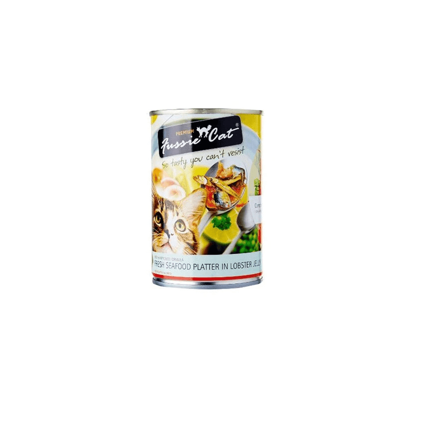 Fussie Cat 貓罐頭 龍蝦汁海鮮拼盤 400g (FU-4LO) 圖 1
