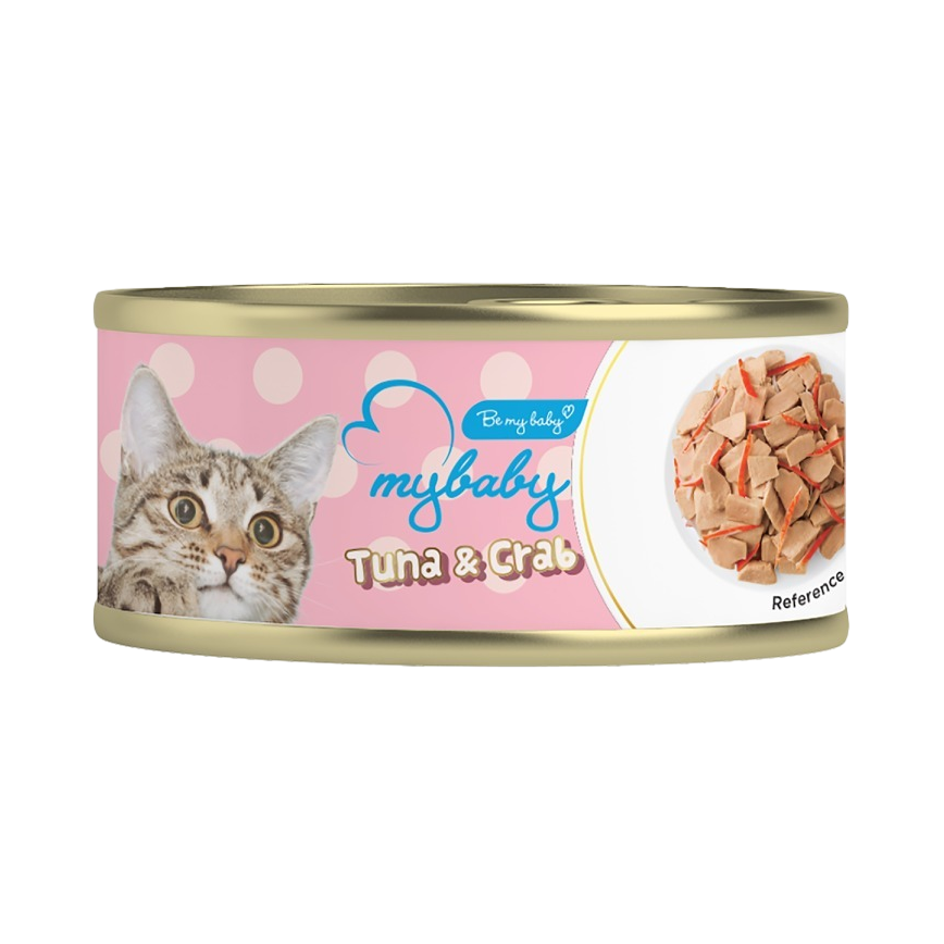 My baby 貓罐頭 吞拿魚及蟹柳 Tuna with Crab 85g (橙) (90401382B)