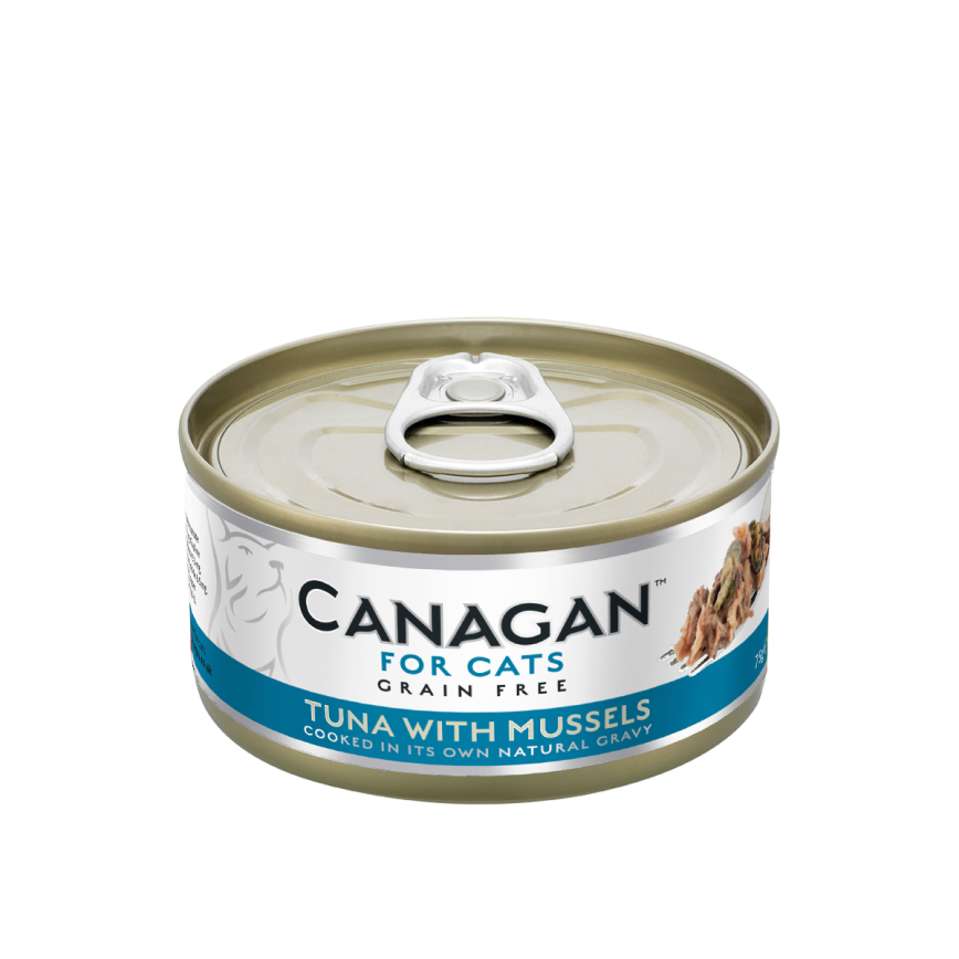 CANAGAN原之選 貓罐頭 無穀物貓罐頭 吞拿魚及青口 75g (藍) (WM75) 圖 1