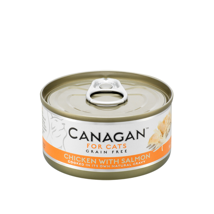 CANAGAN 貓罐頭 雞肉三文魚 無穀 75g