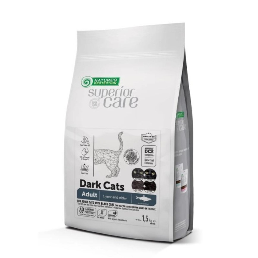 Nature's Protection 貓糧 無穀物去淚痕黑貓配方 鯡魚 1.5kg (DCHE)