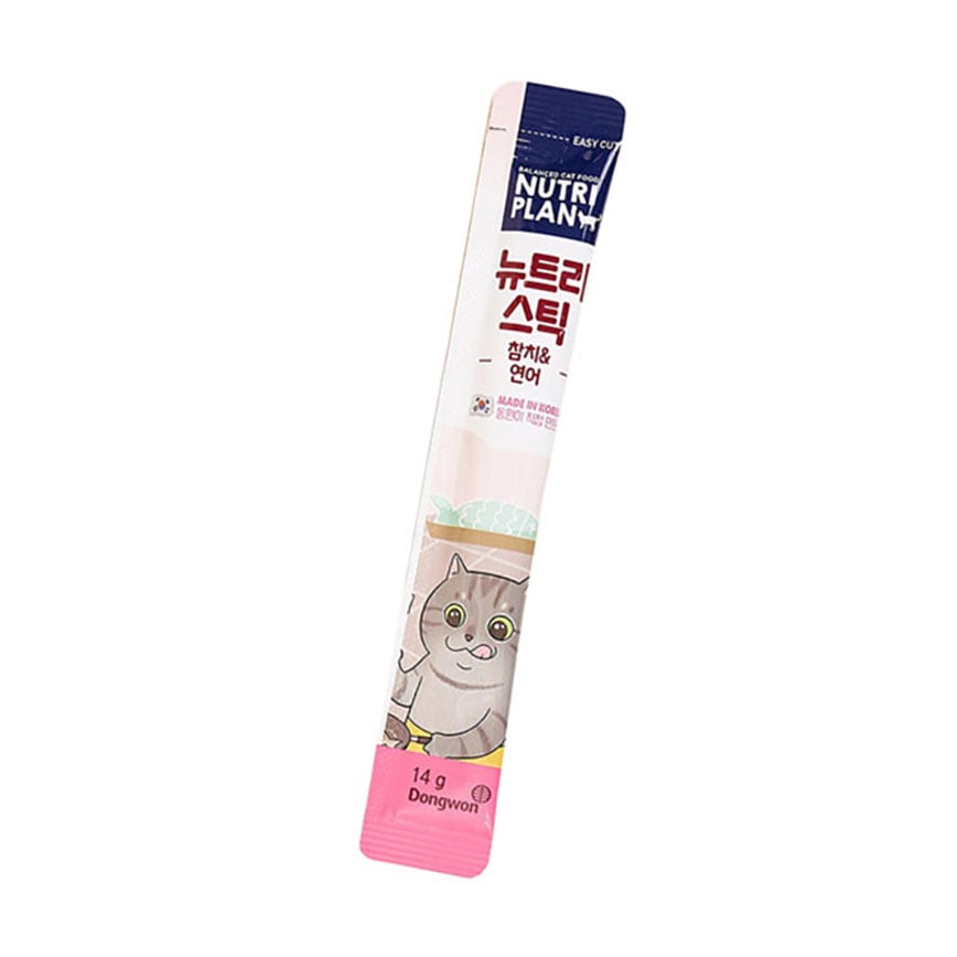 Nutriplan 貓肉泥 營養企劃 韓國肉泥餐包 三文魚及吞拿魚 14g 1本試食裝 (FK CIAO) 夾袋